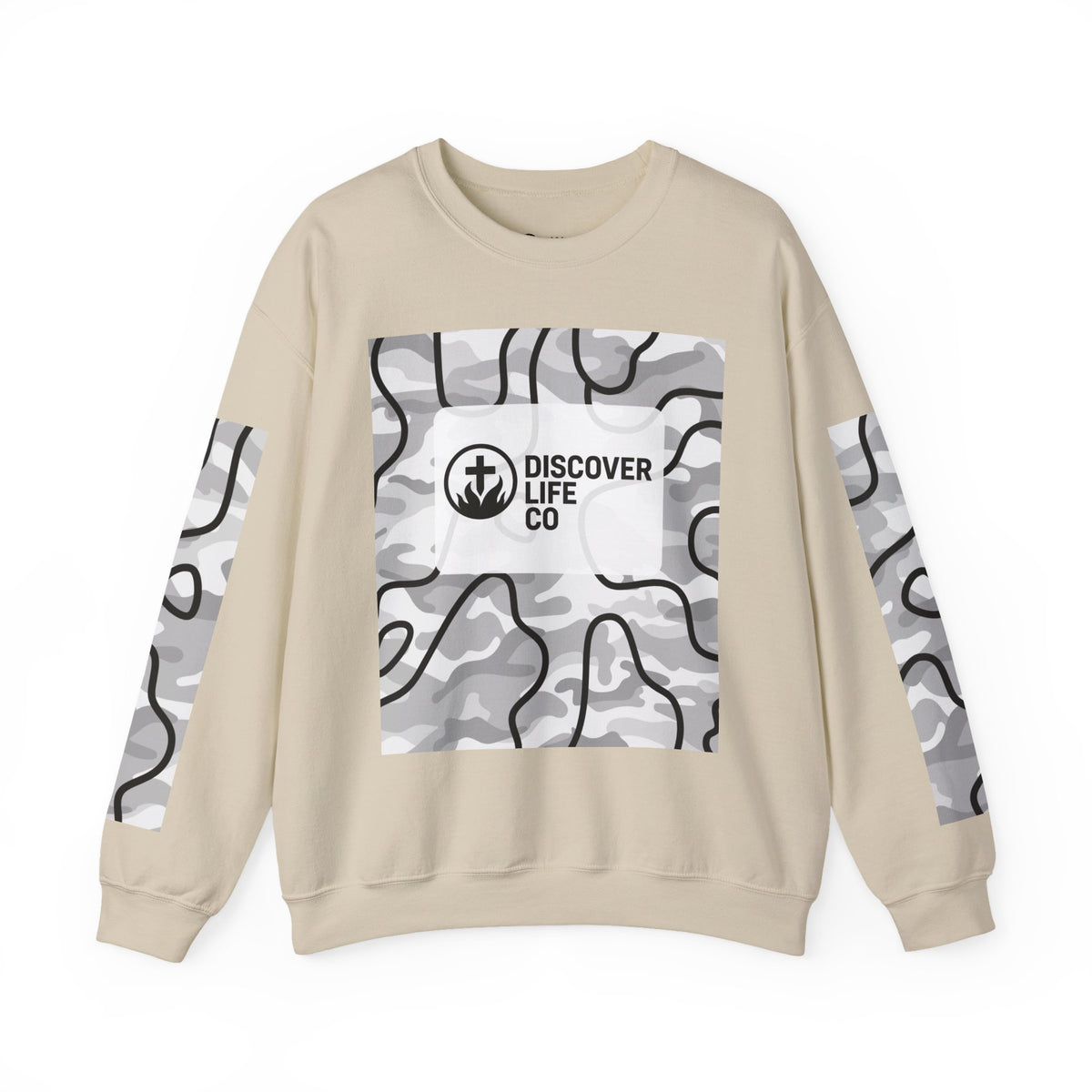 "Be the light" Men's Camo Crewneck