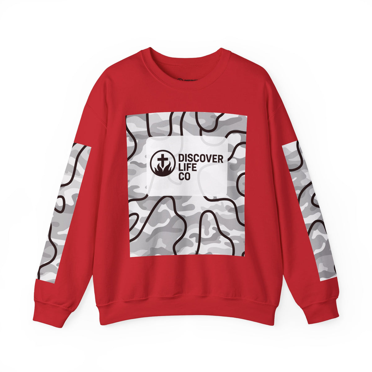 "This is life, bible" Men's Camo Crewneck
