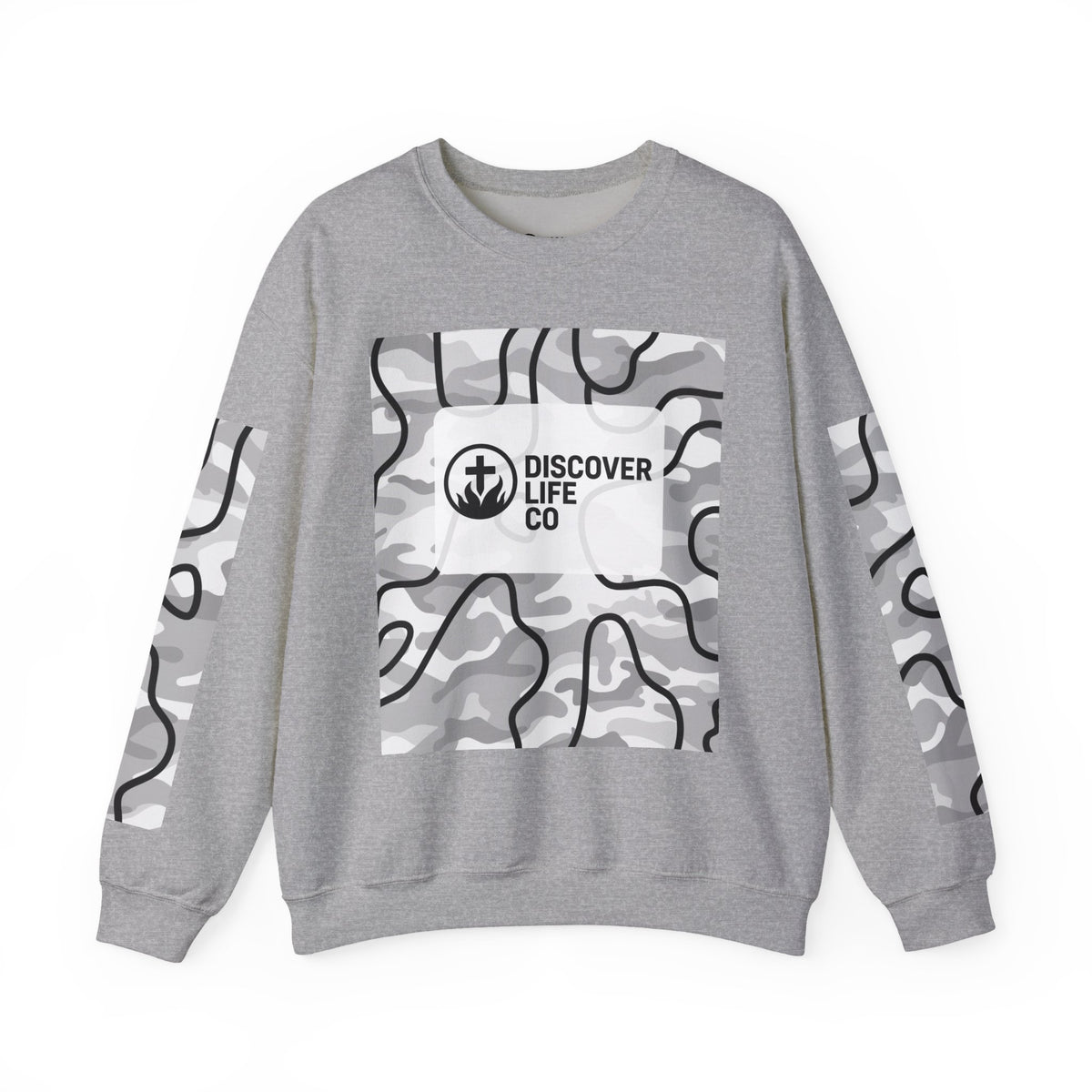 "Be the light" Men's Camo Crewneck
