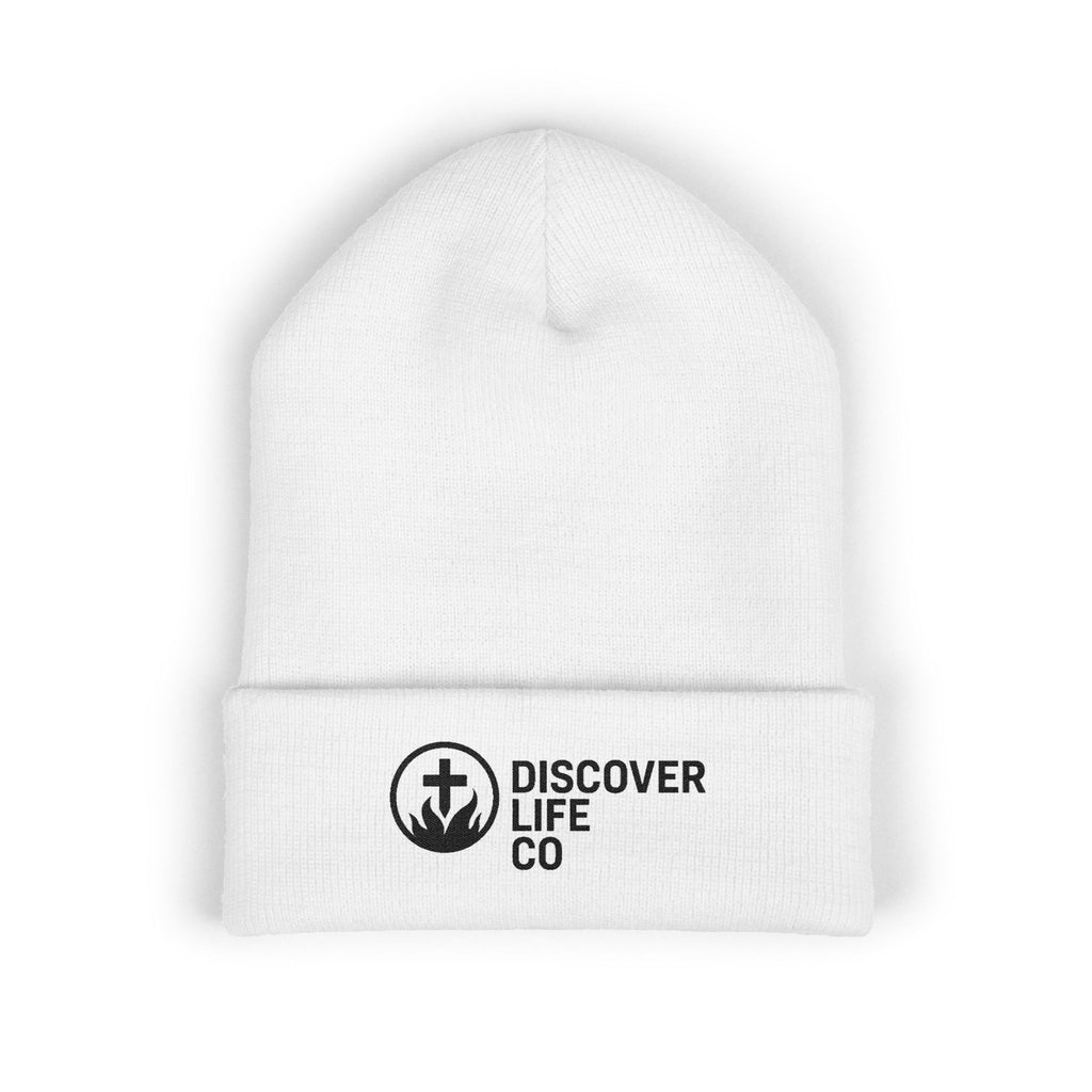"Discover Life Co"  Embroidered Cuffed Beanie