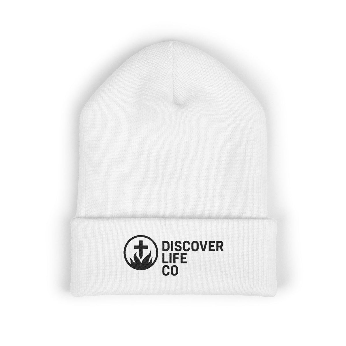 "Discover Life Co"  Embroidered Cuffed Beanie