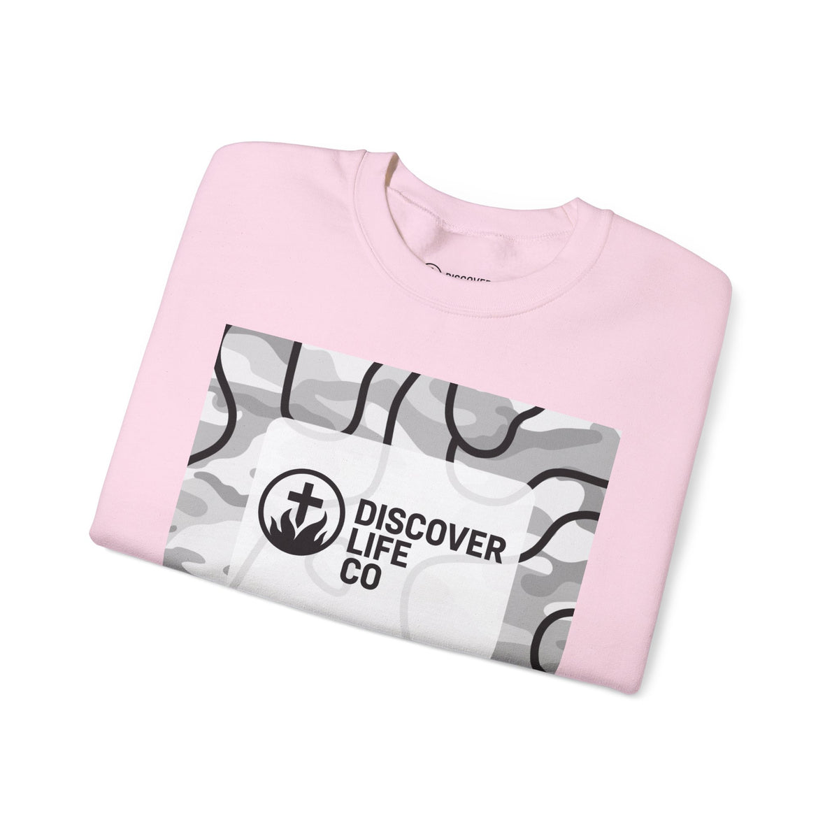"This is life, bible" Men's Camo Crewneck