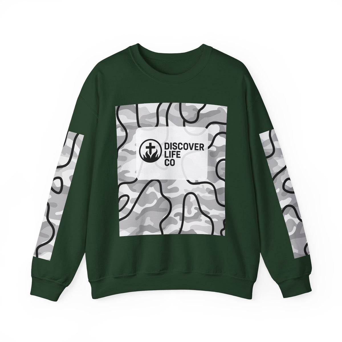 "Be the light" Men's Camo Crewneck