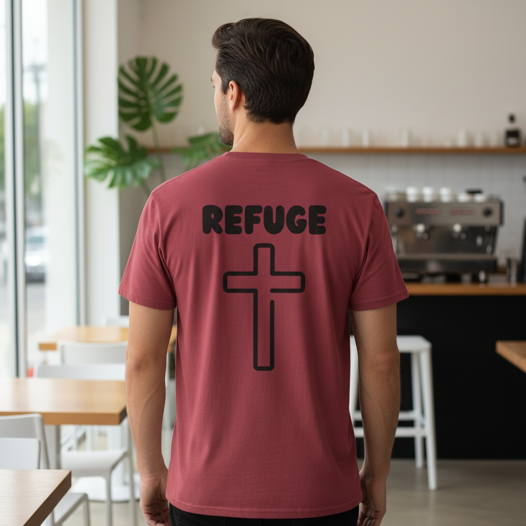 "Refuge, Cross" Men's T-Shirt