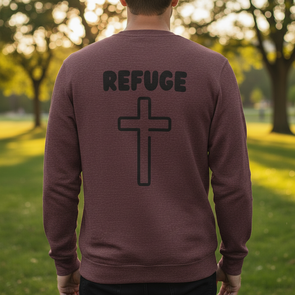 "Refuge, Cross" Men's Crewneck