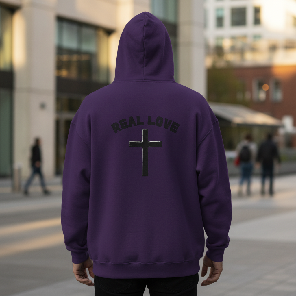 "Real love, Cross" Men's Sweatshirt