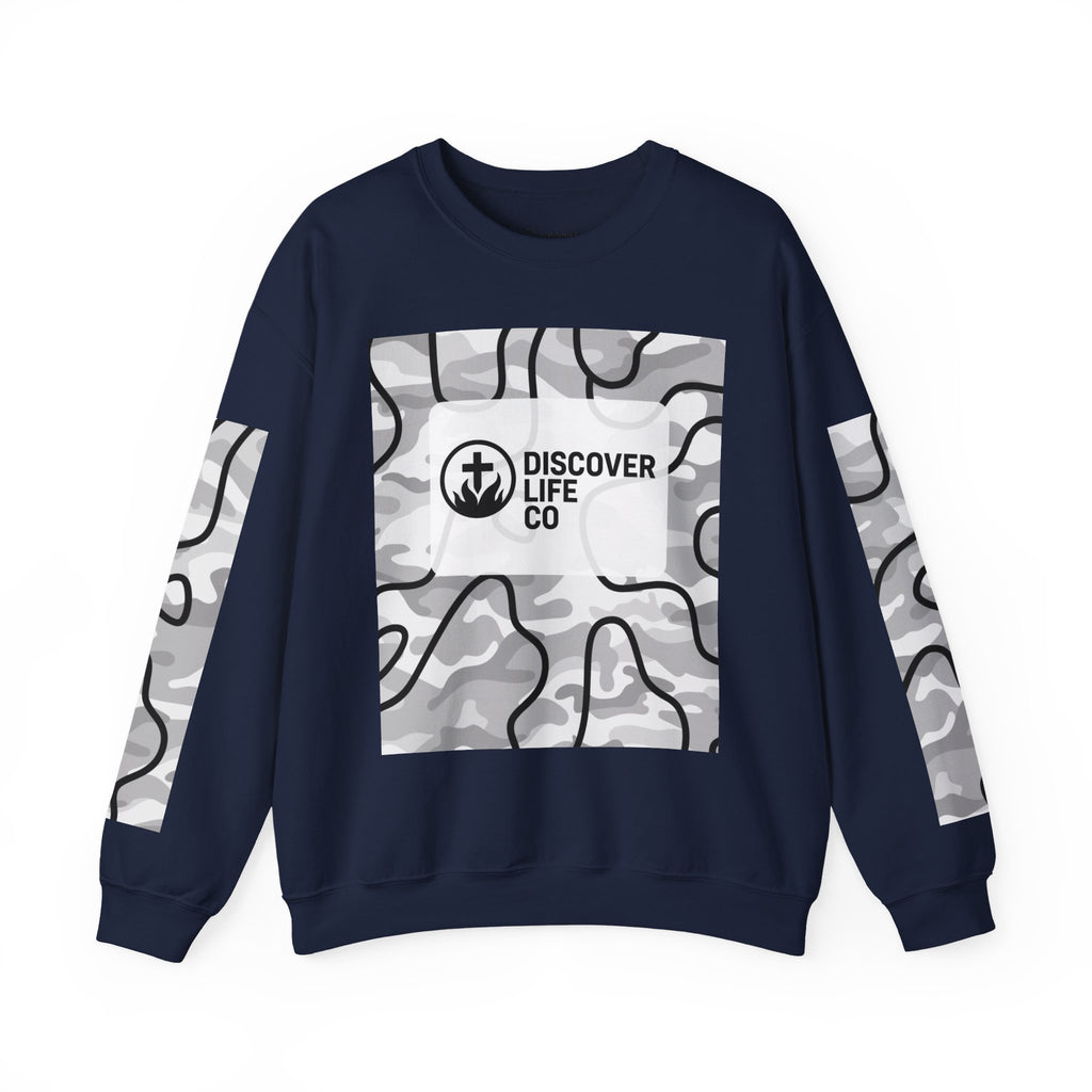 "This is life, bible" Men's Camo Crewneck