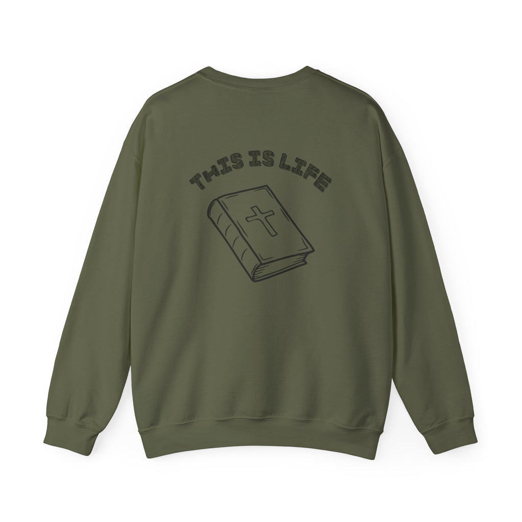 "This is life, bible" Men's Crewneck