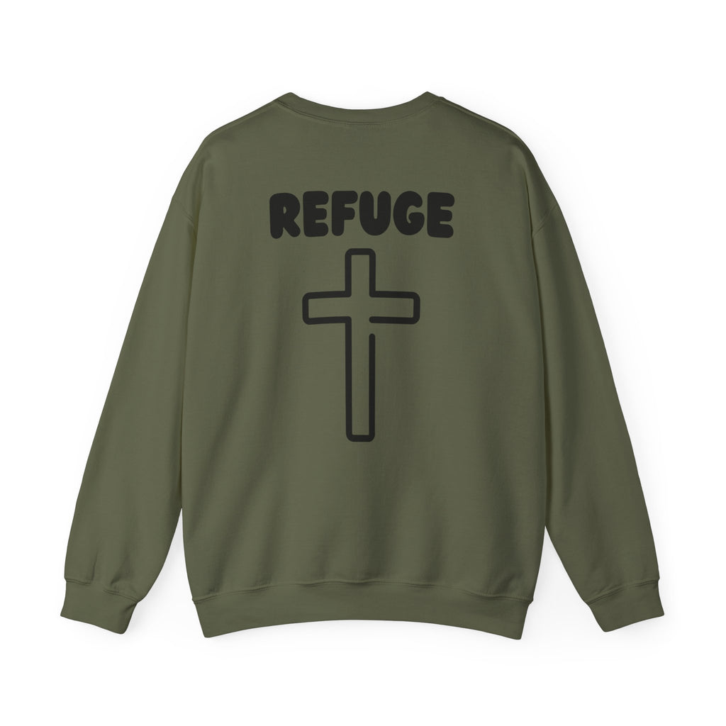 "Refuge, Cross" Men's Crewneck