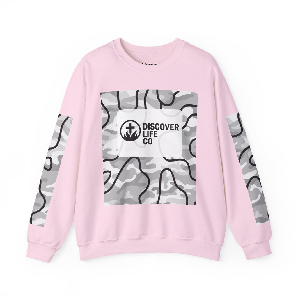 "This is life, bible" Men's Camo Crewneck