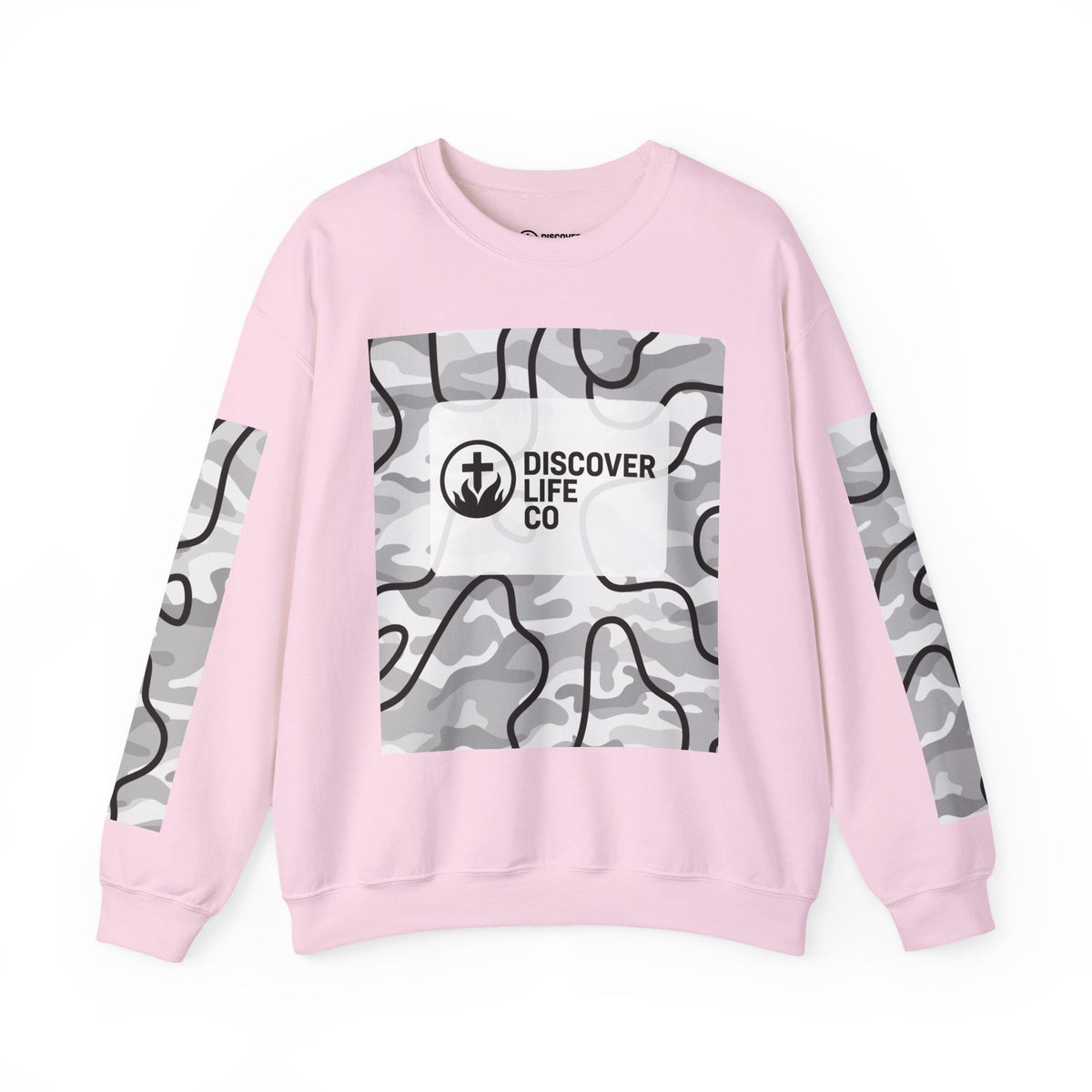 "This is life, bible" Men's Camo Crewneck